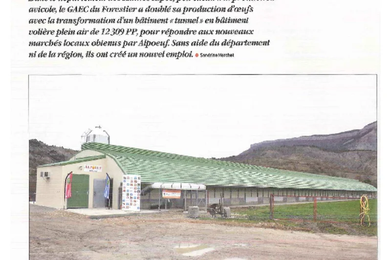 Filières Avicoles sur l’élevage en volière chez le GAEC du Forestier