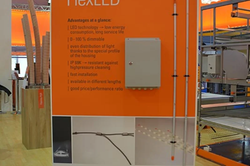 Display with FlexLED for poultry production