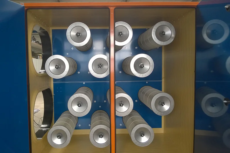 Widok na komorę filtrów