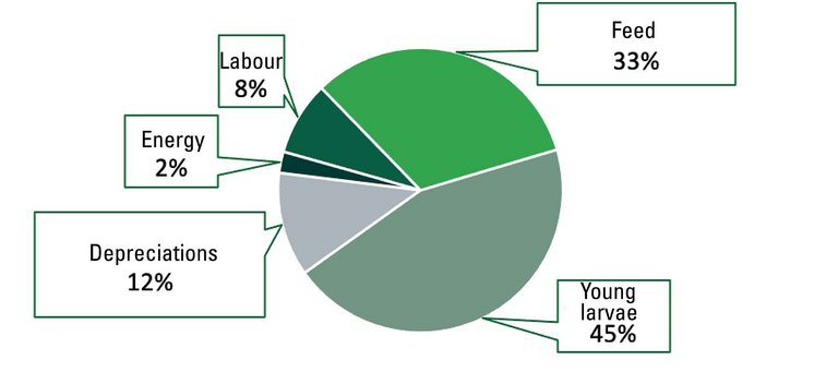 Diagram: distribution of total costs 