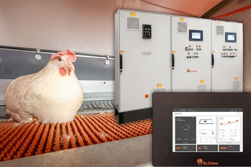 Stall im Griff: ViperTouch-Controller und Schaltschrank – eingespieltes Team.