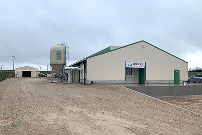 Exterior view of the poultry house for organic egg production