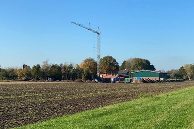 Blick auf Baustelle