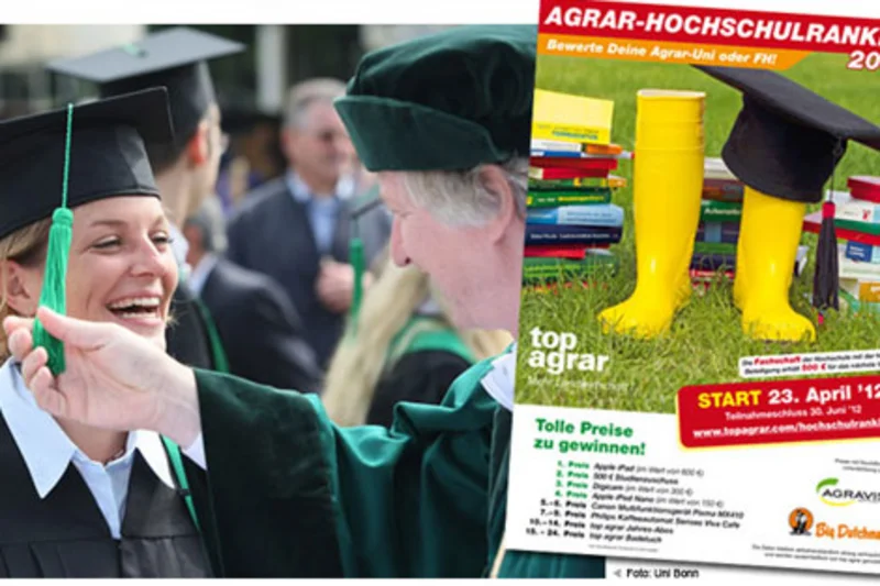 Die Fachzeitschrift top agrar veranstaltet das dritte bundesweite Agrar-Hochschulranking Die Fachzeitschrift top agrar veranstaltet das dritte bundesweite Agrar-Hochschulranking