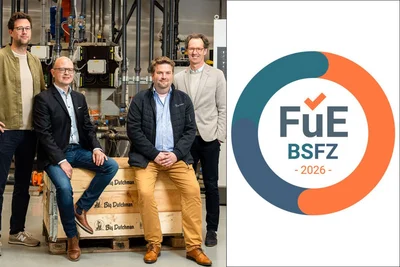 The research of the years 2021 to 2023 has been officially declared eligible for funding, based on the comprehensive documentation by Dr Alexander Stärk, Dr Ernesto Morales Kluge, Alexander Neumann and Christian Blümlein (from left to right). The research of the years 2021 to 2023 has been officially declared eligible for funding, based on the comprehensive documentation by Dr Alexander Stärk, Dr Ernesto Morales Kluge, Alexander Neumann and Christian Blümlein (from left to right).