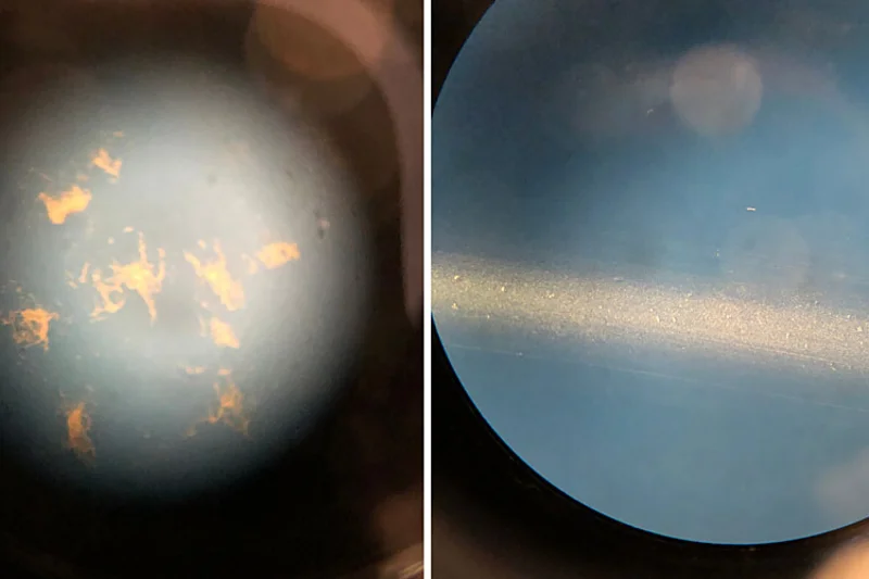 Inhibiting the growth of biofilm Fig. 5: PUR hose under the microscope. Left: uncleaned, right: cleaned.