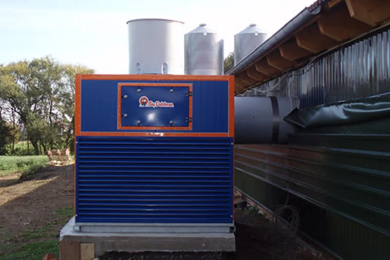 Nouveau bâtiment avicole avec échangeur de chaleur Nouveau bâtiment avicole avec échangeur de chaleur