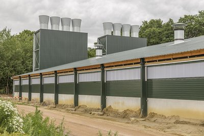 Photo of the exterior of the poultry house