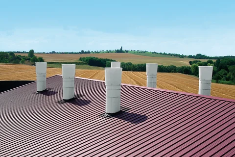 Exhaust air chimneys
