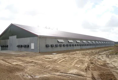 Geflügelstall für die Hähnchenmast Geflügelstall für die Hähnchenmast