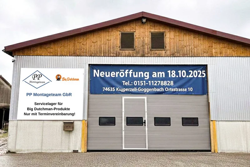 Der neue Standort ist ein wichtiger Schritt, um die Präsenz in der Region auszubauen und die Kundennähe zu stärken. Gebäude mit Ersatzteillager