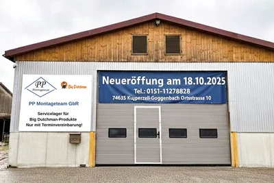 Gebäude mit Ersatzteillager 