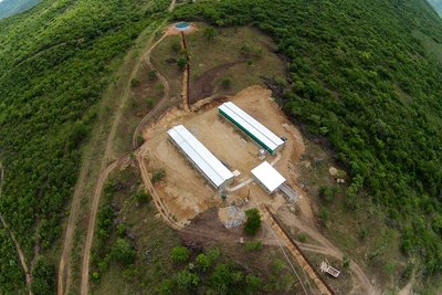 Picture of the newly-built poultry houses. 