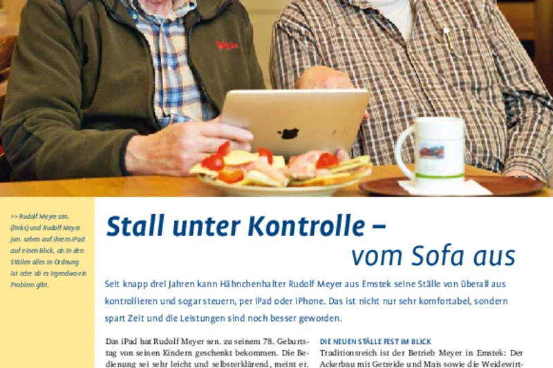 Hähnchenmast und Geflügelstall innovativ steuern - Download des DGS-Artikels Hähnchenmast auf dem Hof Meyer