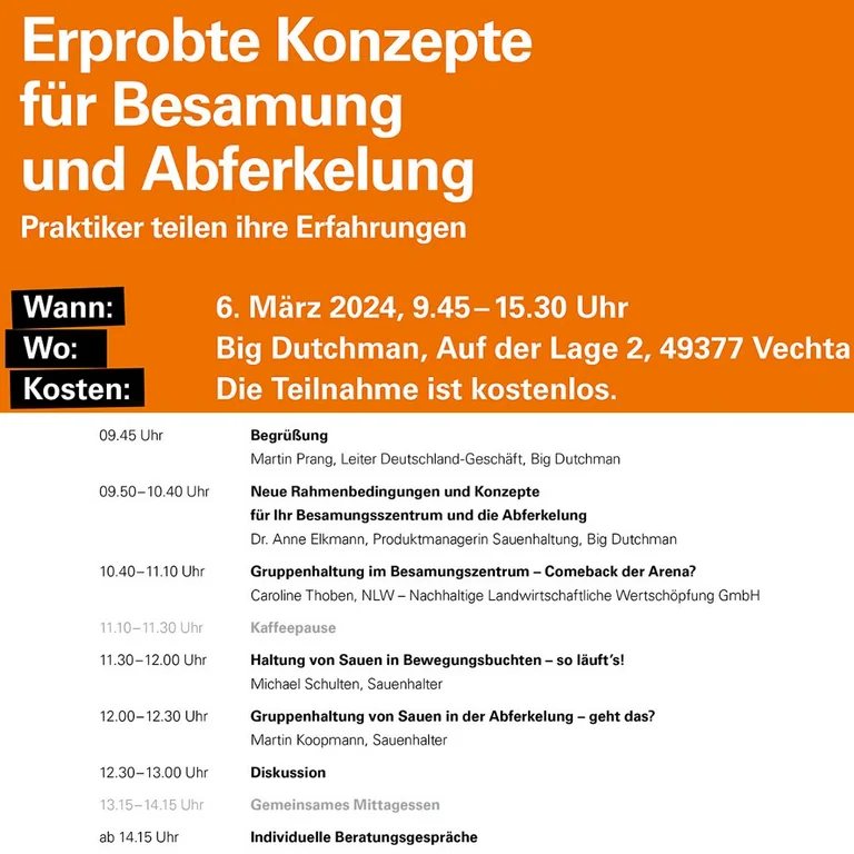 Anmeldung Fachtagung Sauenhaltung