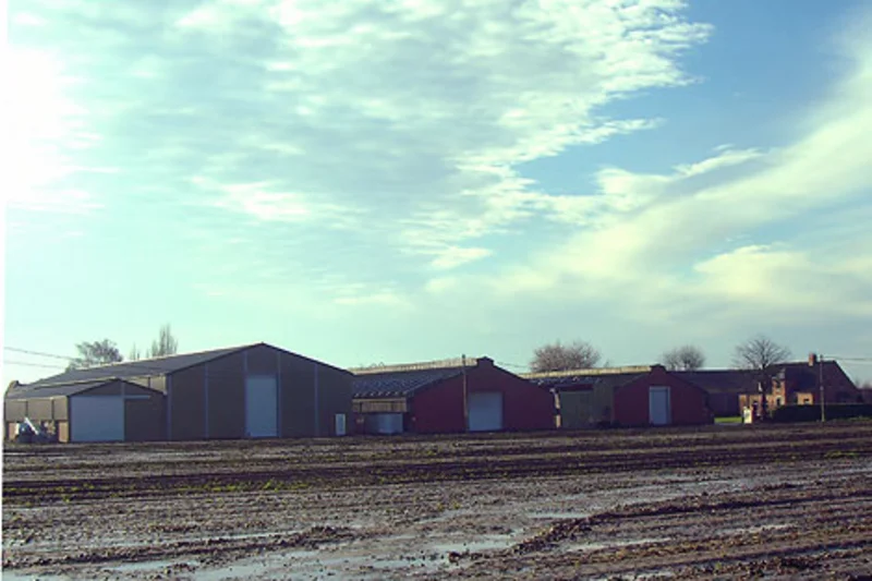 The Vanbelle family’s farm with the new poultry house