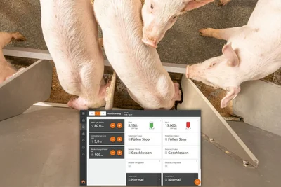 The 307pro/310pro production computer is a great choice for any pig house Image of the computer in a pig house