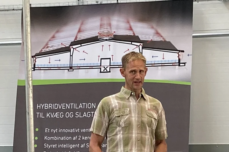 Lars Jensen in the barn