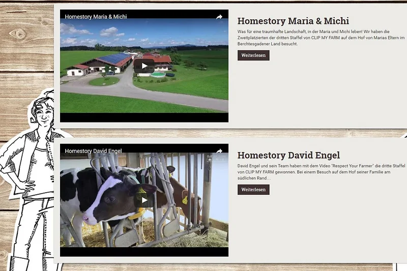Homestorys: Link zu den Video-Clips Homestorys: Link zu den Video-Clips