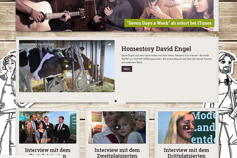 Screenshot Webseite Clip my farm